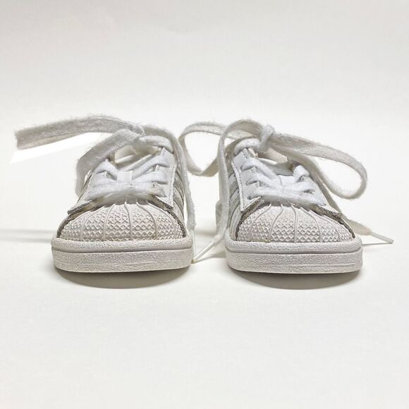Adidas Superstar EL Toddler Sneakers Size 4K White Silver Metallic Stripe CG6707 - Picture 2 of 8